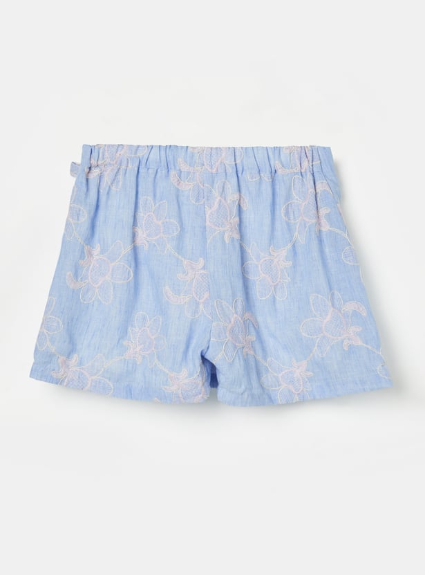 PEPPERMINT Girls Embroidered Top and Skort Set