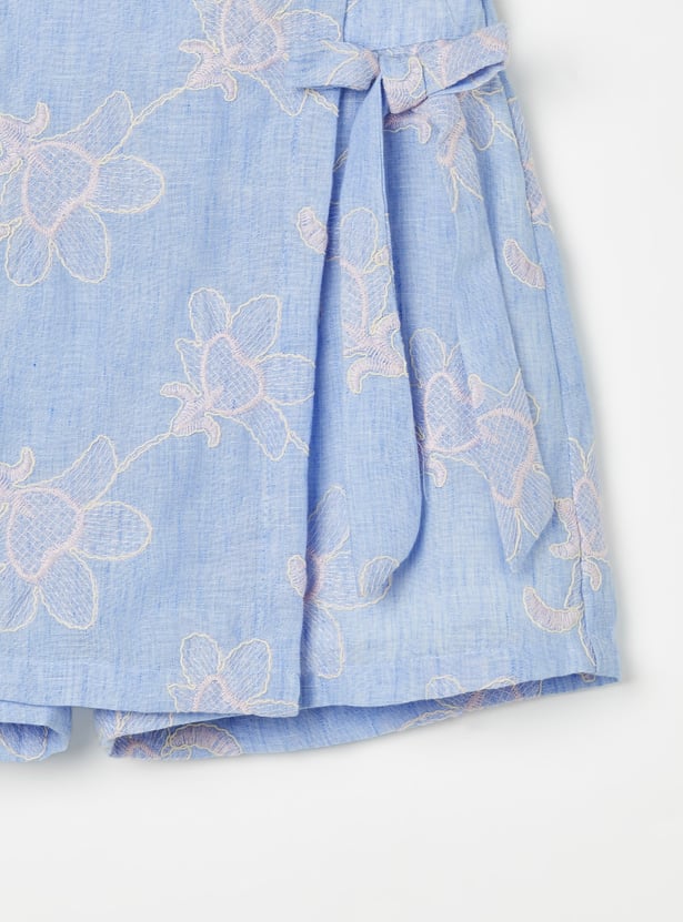 PEPPERMINT Girls Embroidered Top and Skort Set
