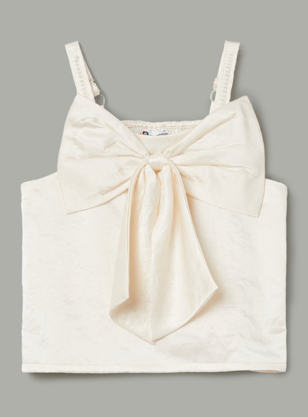 PEPPERMINT Girls Solid Crop Top