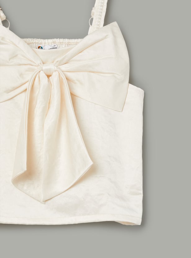 PEPPERMINT Girls Solid Crop Top