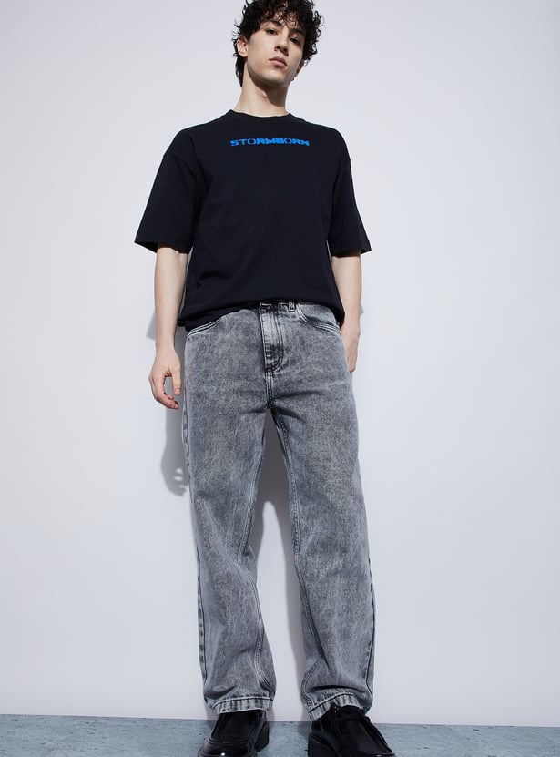 FORCA Washed Loose Fit Jeans