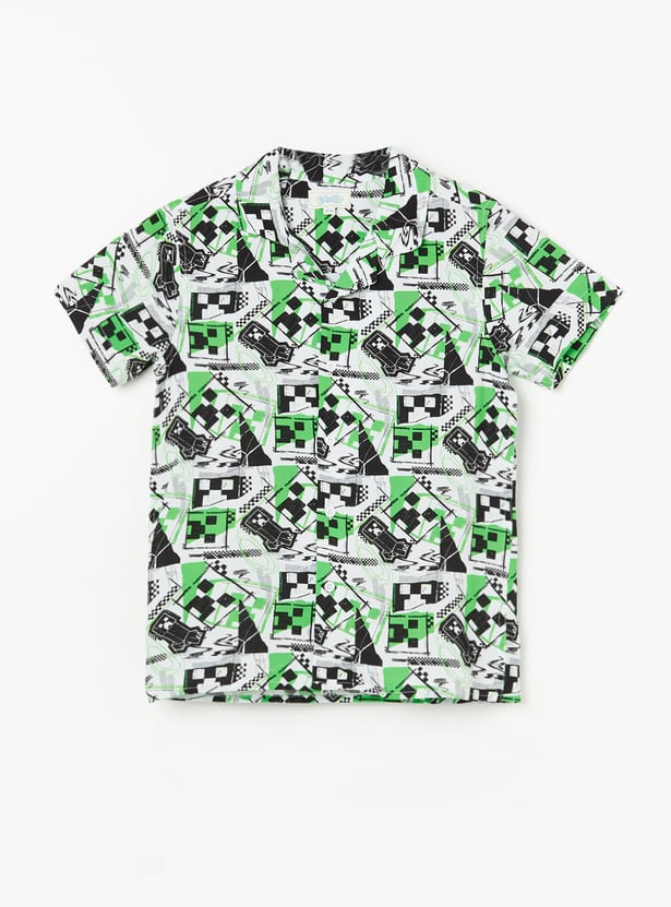 KIDSVILLE Boys Minecraft Printed Shirt