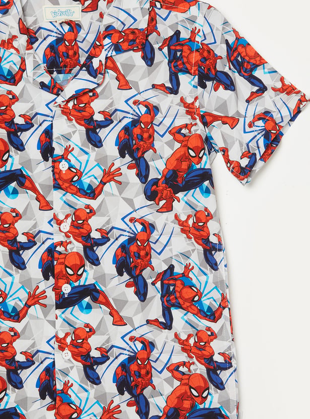 KIDSVILLE Boys Spider-Man Printed Shirt