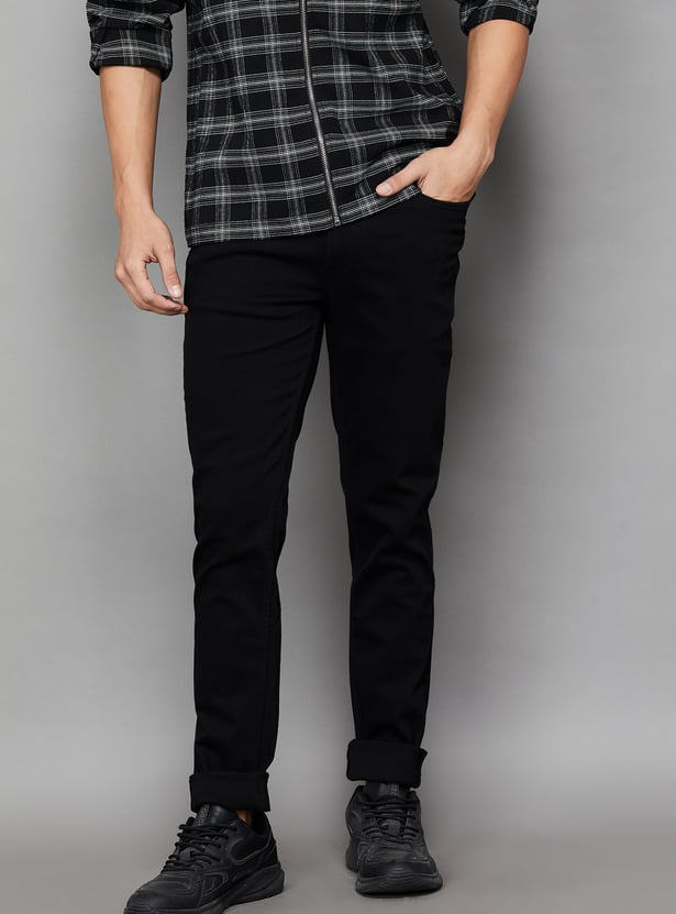 UNITED COLORS OF BENETTON Solid Mid-Rise Skinny Jeans