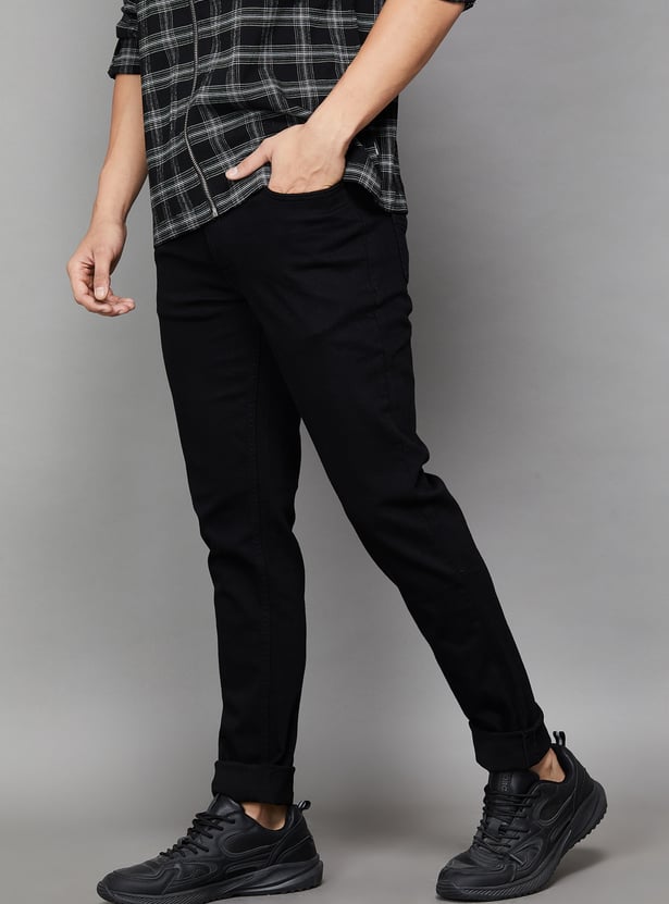 UNITED COLORS OF BENETTON Solid Mid-Rise Skinny Jeans