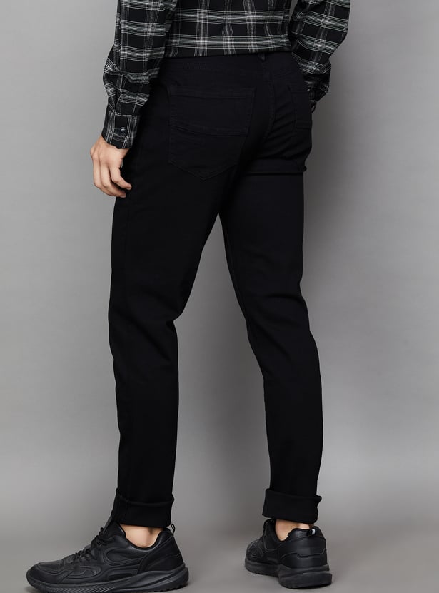 UNITED COLORS OF BENETTON Solid Mid-Rise Skinny Jeans