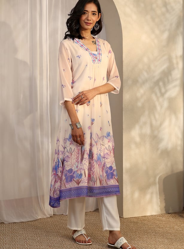 LIBAS Floral Print Kurta Set