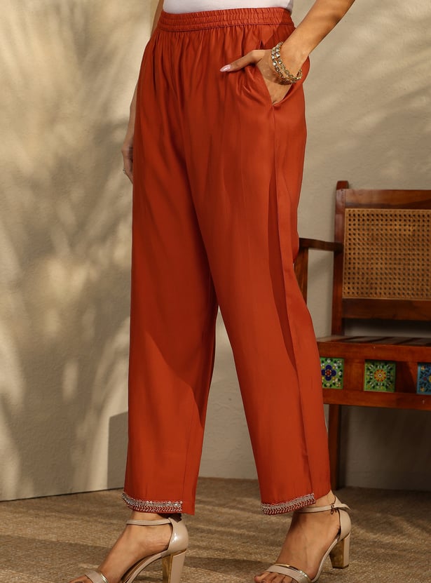 LIBAS Embroidered Straight Kurta Set