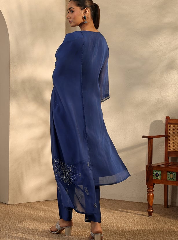 LIBAS Embroidered Straight Kurta Set