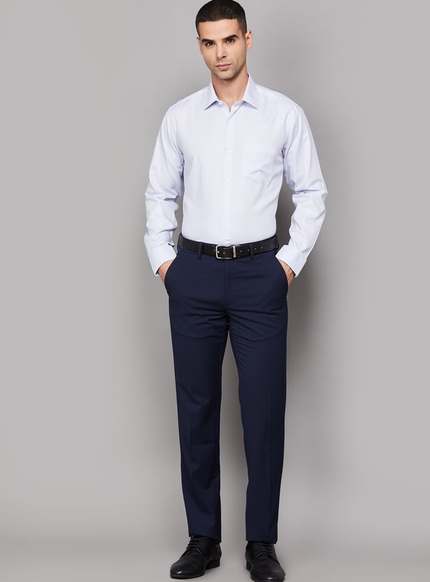 VAN HEUSEN Textured Regular Fit Formal Shirt