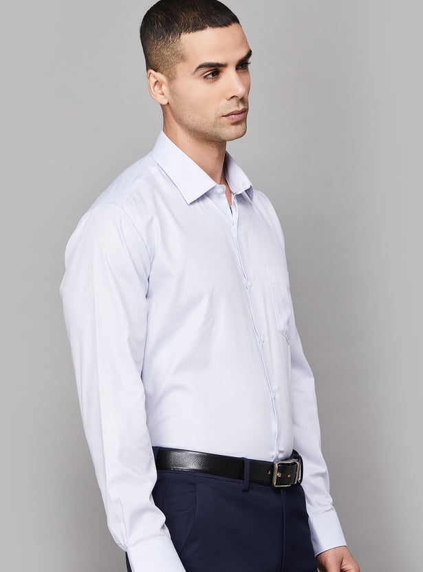 VAN HEUSEN Textured Regular Fit Formal Shirt