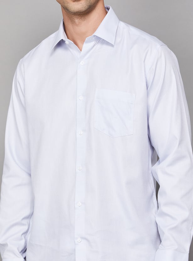 VAN HEUSEN Textured Regular Fit Formal Shirt