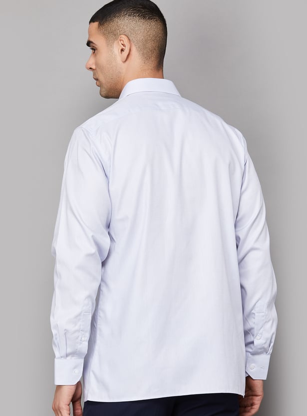 VAN HEUSEN Textured Regular Fit Formal Shirt