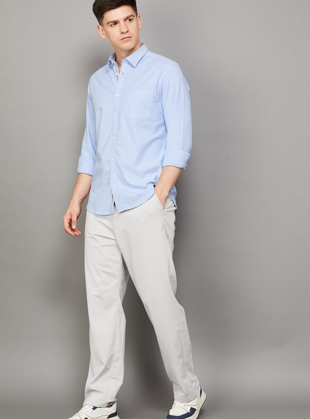 INDIAN TERRAIN Solid Regular Fit Shirt