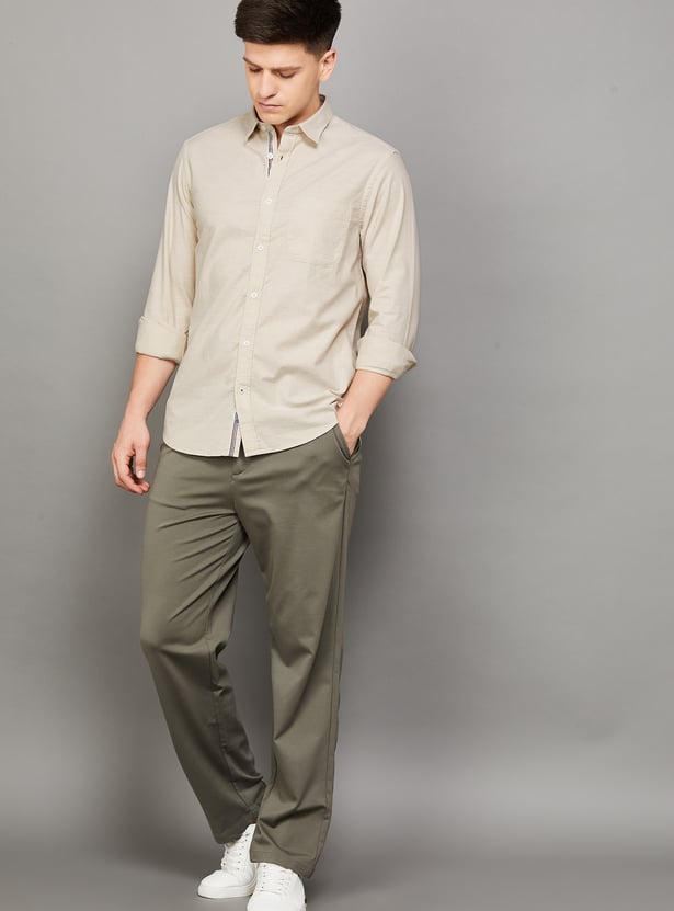 INDIAN TERRAIN Solid Classic Fit Shirt