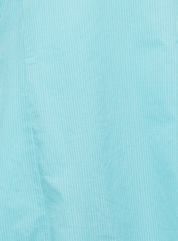 BIBA Striped Lace Detail Straight Kurta