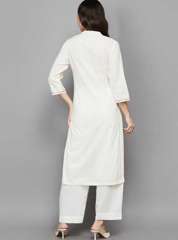 BIBA Embroidered Straight Kurta