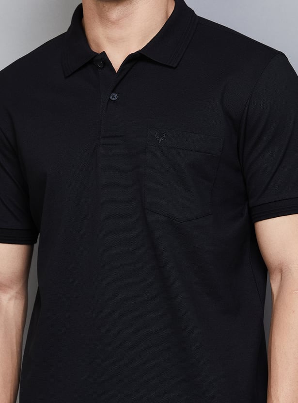 ALLEN SOLLY Solid Polo T-shirt
