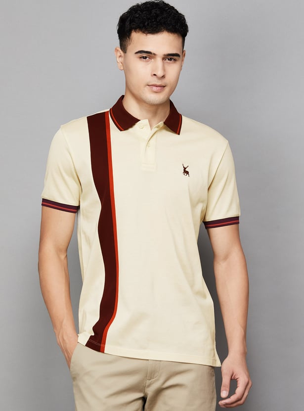 ALLEN SOLLY Solid Polo T-shirt
