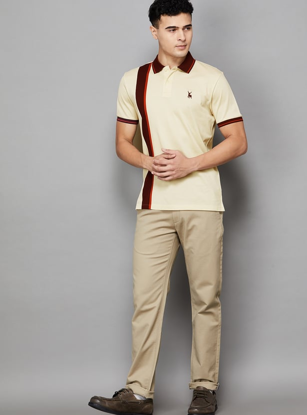 ALLEN SOLLY Solid Polo T-shirt