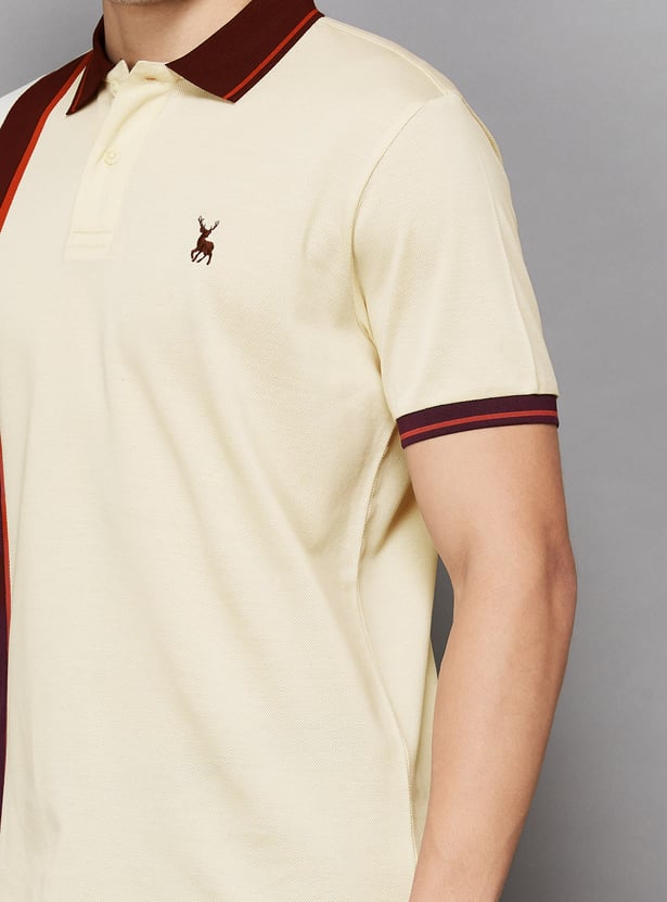 ALLEN SOLLY Solid Polo T-shirt
