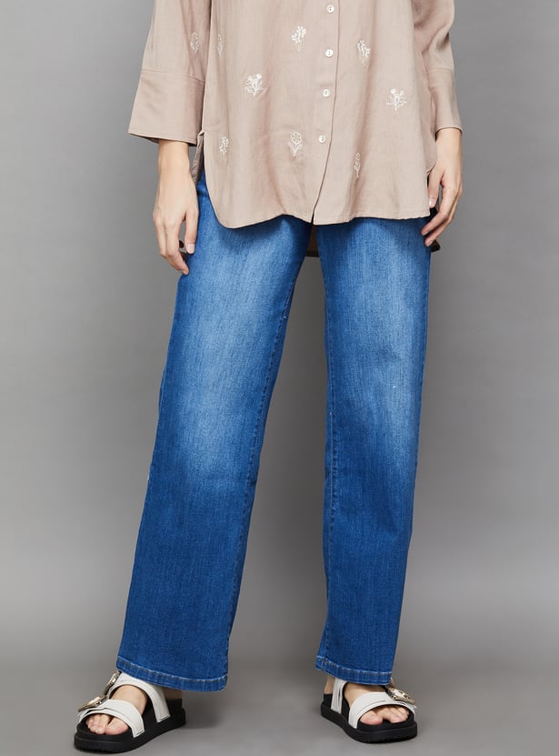 KRAUS Washed Straight Fit Jeans