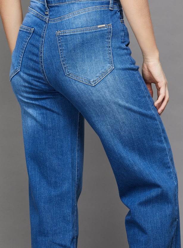 KRAUS Washed Straight Fit Jeans