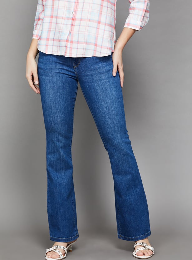 KRAUS Washed Flared Jeans