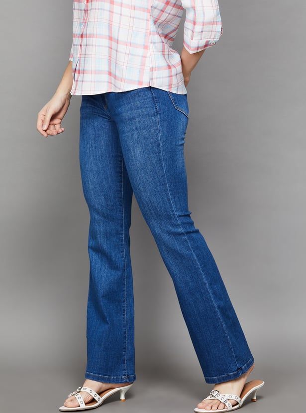 KRAUS Washed Flared Jeans