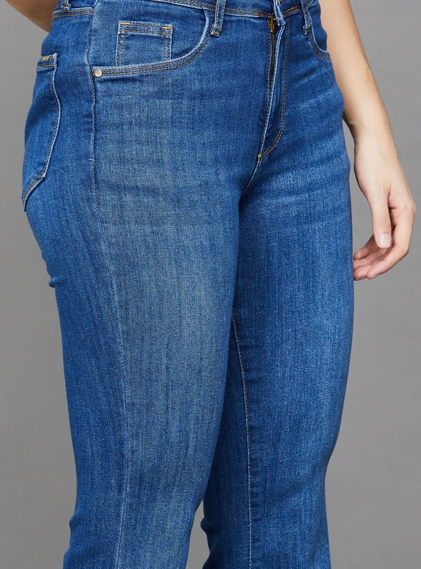 KRAUS Washed Flared Jeans