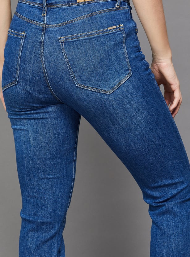 KRAUS Washed Flared Jeans
