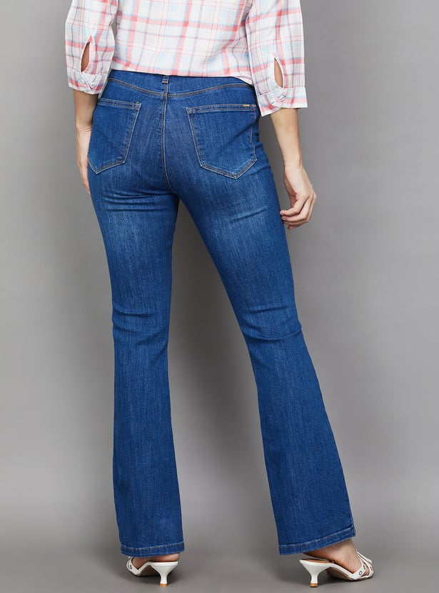 KRAUS Washed Flared Jeans