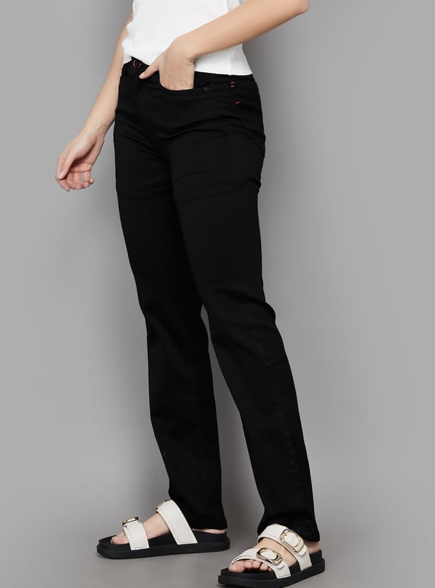 KRAUS Solid Straight Fit Jeans