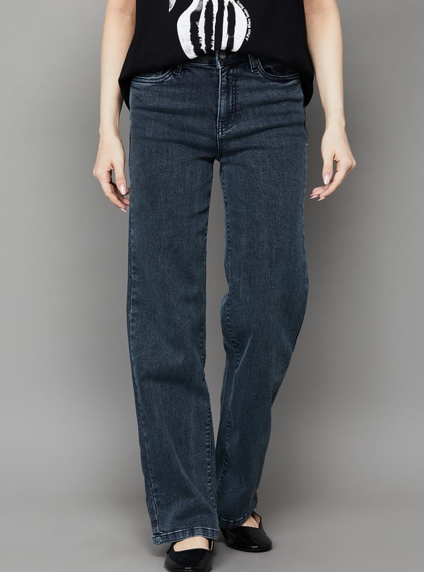 KRAUS Solid Straight Fit Jeans