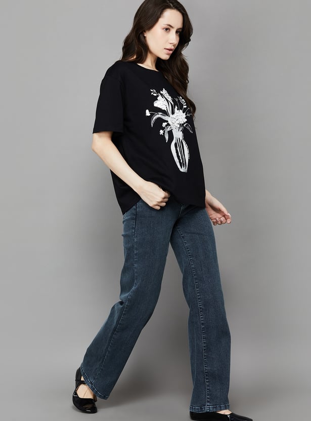 KRAUS Solid Straight Fit Jeans