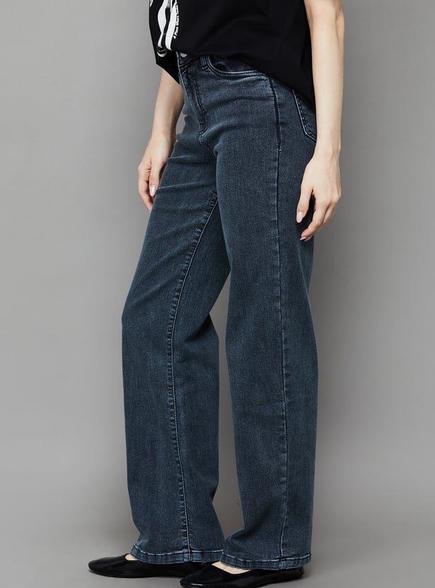 KRAUS Solid Straight Fit Jeans