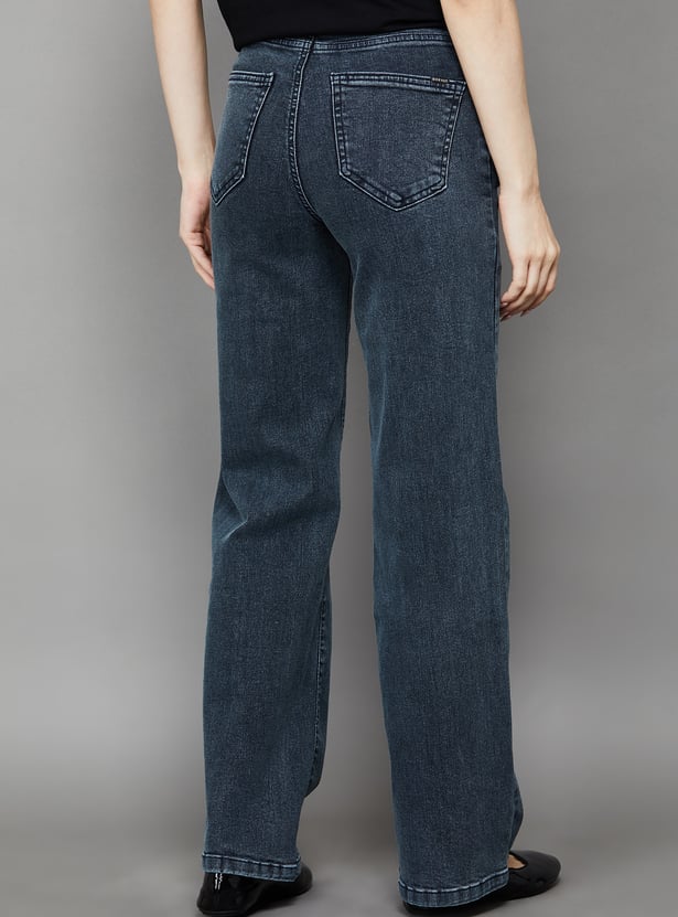KRAUS Solid Straight Fit Jeans