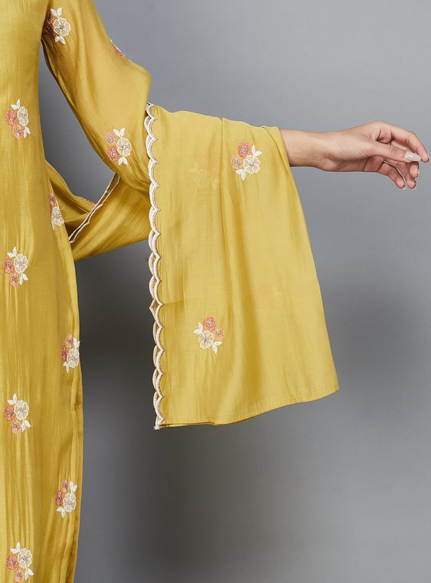 BIBA Embroidered Kurta Set
