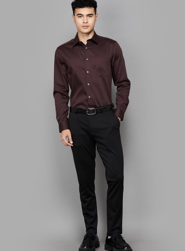 LOUIS PHILIPPE Solid Regular Fit Formal Shirt