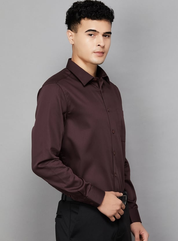 LOUIS PHILIPPE Solid Regular Fit Formal Shirt