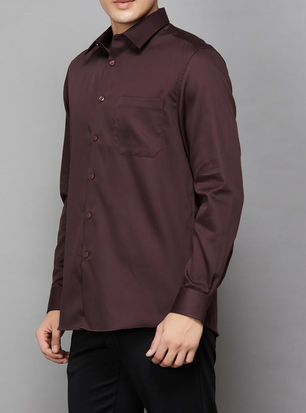 LOUIS PHILIPPE Solid Regular Fit Formal Shirt