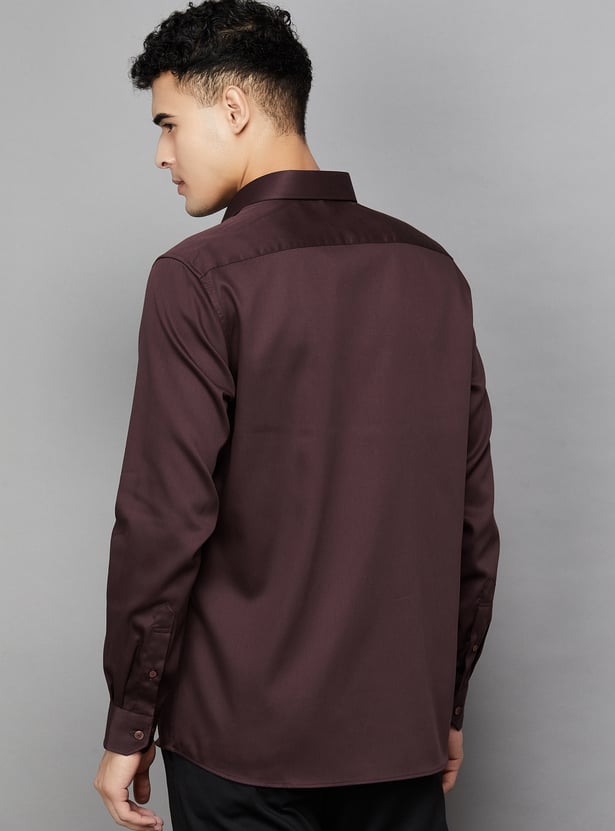 LOUIS PHILIPPE Solid Regular Fit Formal Shirt