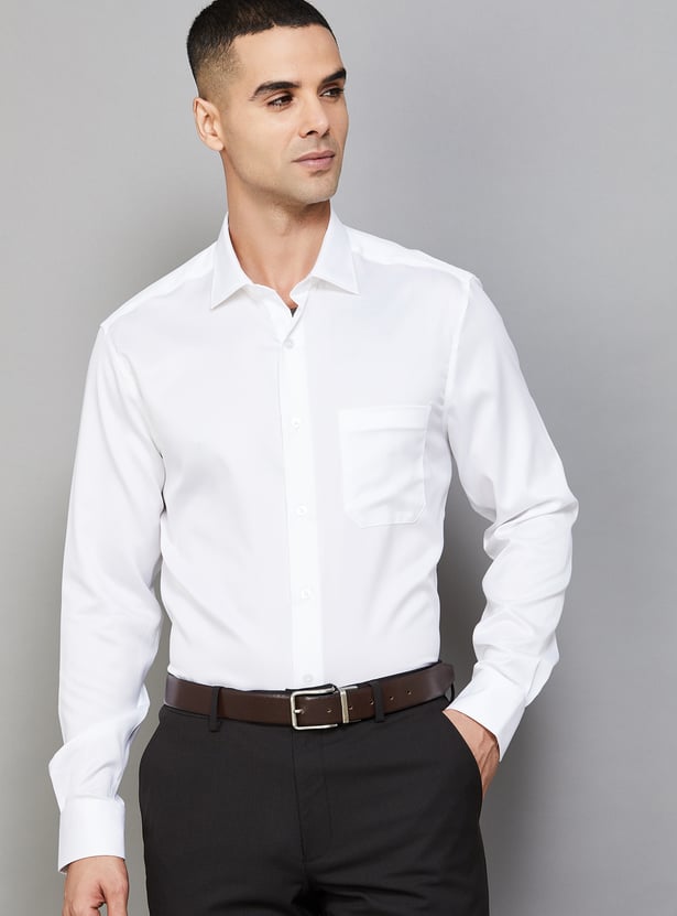 LOUIS PHILIPPE Solid Classic Fit Formal Shirt