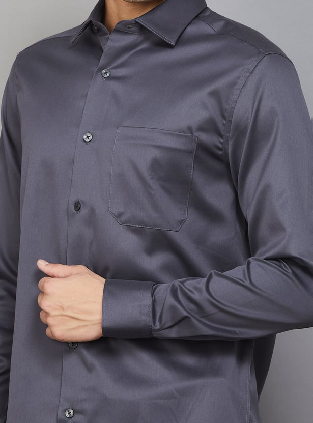 LOUIS PHILIPPE Solid Classic Fit Formal Shirt