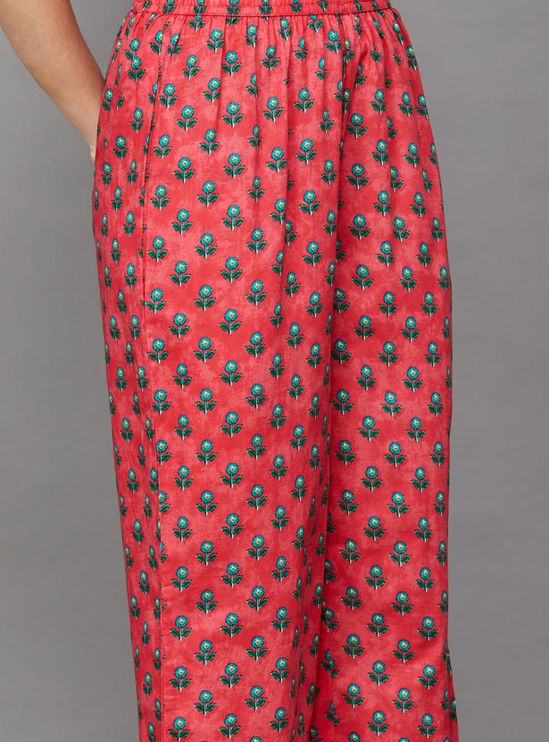 BIBA Embroidered A-Line Kurta Set