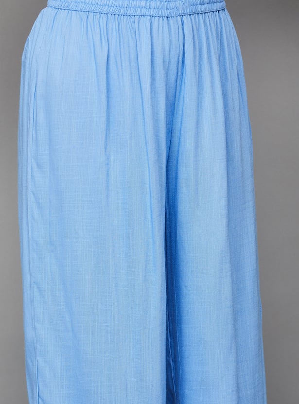 BIBA Chikankari Embroidered Straight Kurta Set