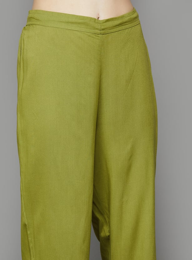 BIBA Embroidered Straight Kurta Set