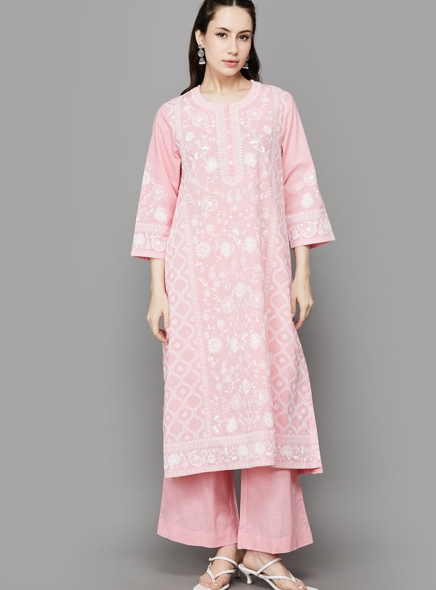 BIBA Printed Straight Kurta Set