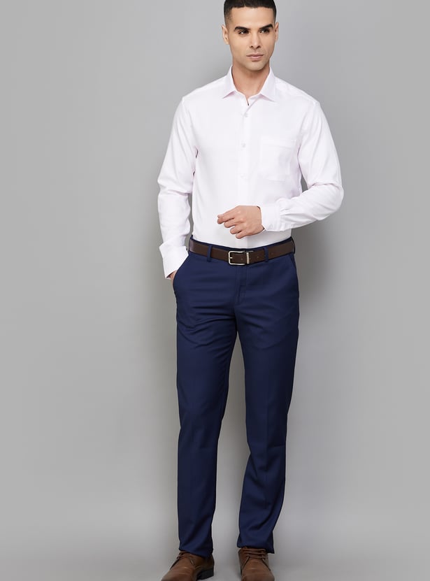 LOUIS PHILIPPE Herringbone Classic Fit Shirt