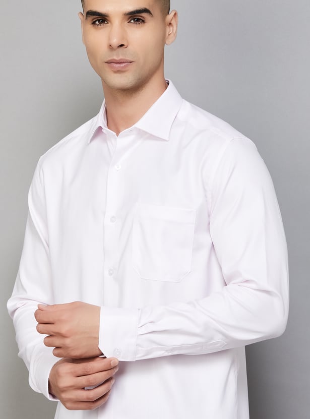LOUIS PHILIPPE Herringbone Classic Fit Shirt